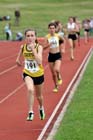 Katy Whiteoak (Stockport Harriers) winning the under-15s 1500 metres at the Northern Under-17s and 15s Championships, Liverpool.
